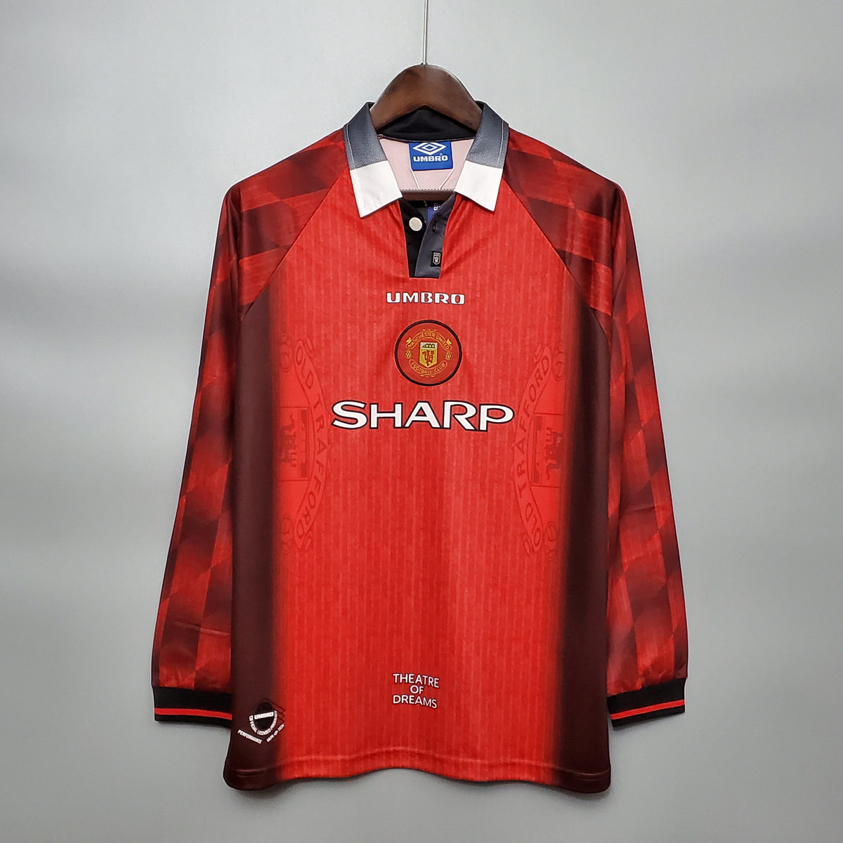 Manchester United Home Jersey 1996 Retro Long Sleeve