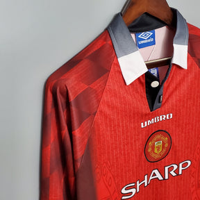 Manchester United Home Jersey 1996 Retro Long Sleeve