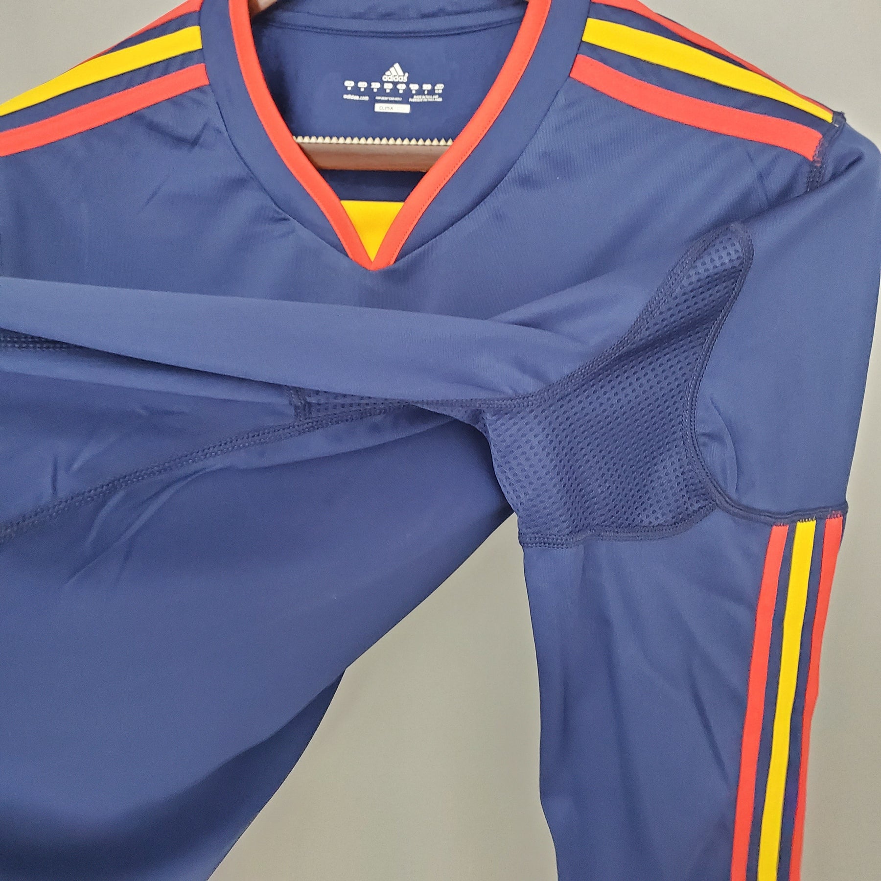 Spain Mundial Home Jersey 2010 Retro Long Sleeve