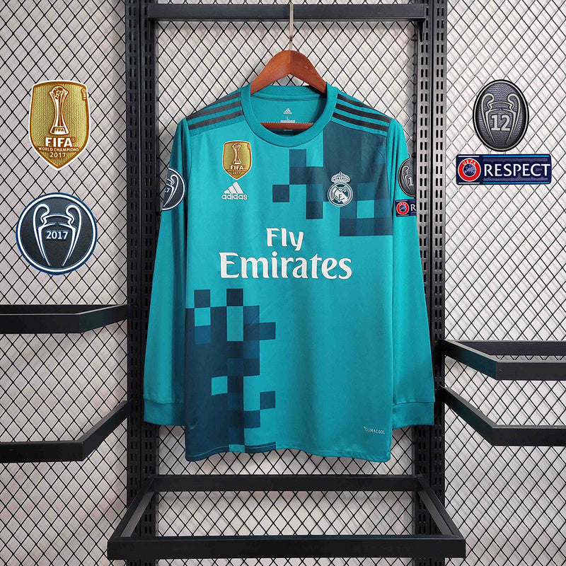 Real Madrid Third Jersey 17/18 Retro Long Sleeve