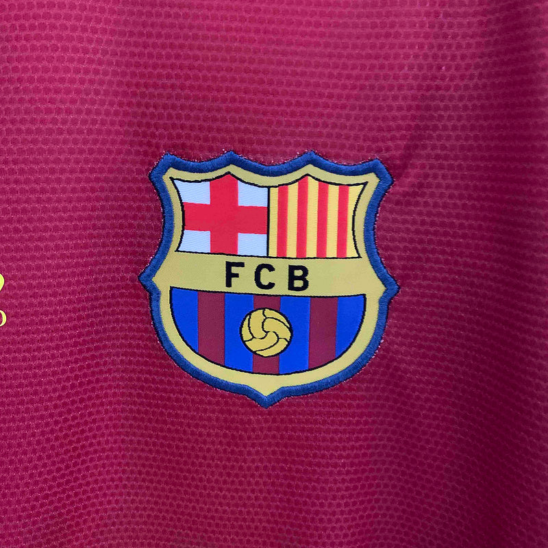 Barcelona Home Jersey 08/09 Retro Long Sleeve Champhions