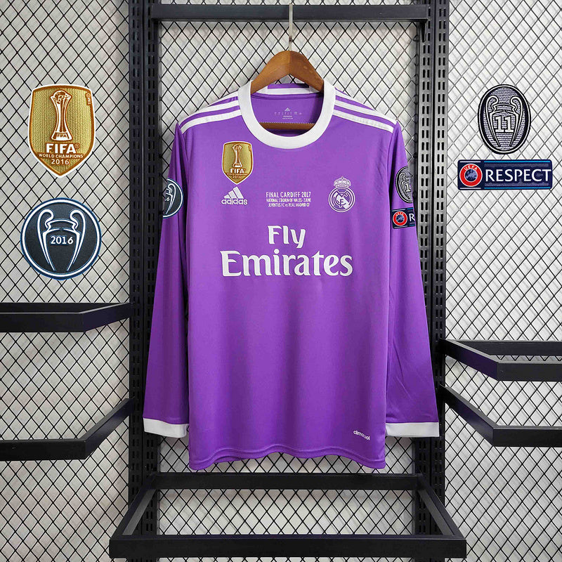 Real Madrid Away Jersey 16/17 Retro Long Sleeve