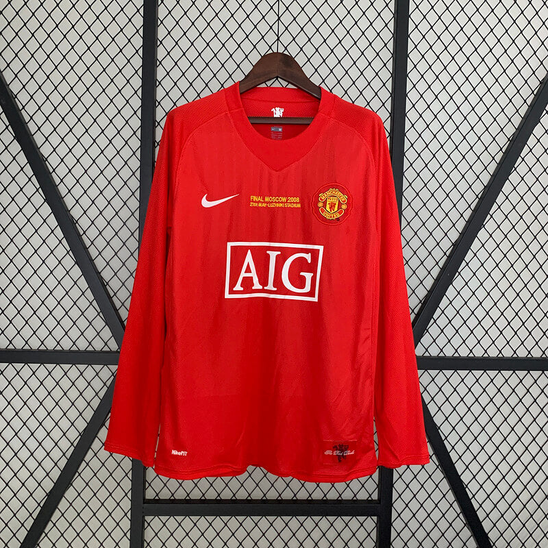 Manchester United Home Jersey 07/08 Retro Long Sleeve