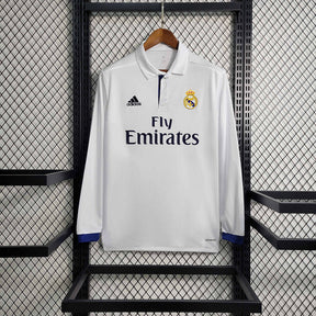 Real Madrid Home Jersey 16/17 Retro Long Sleeve