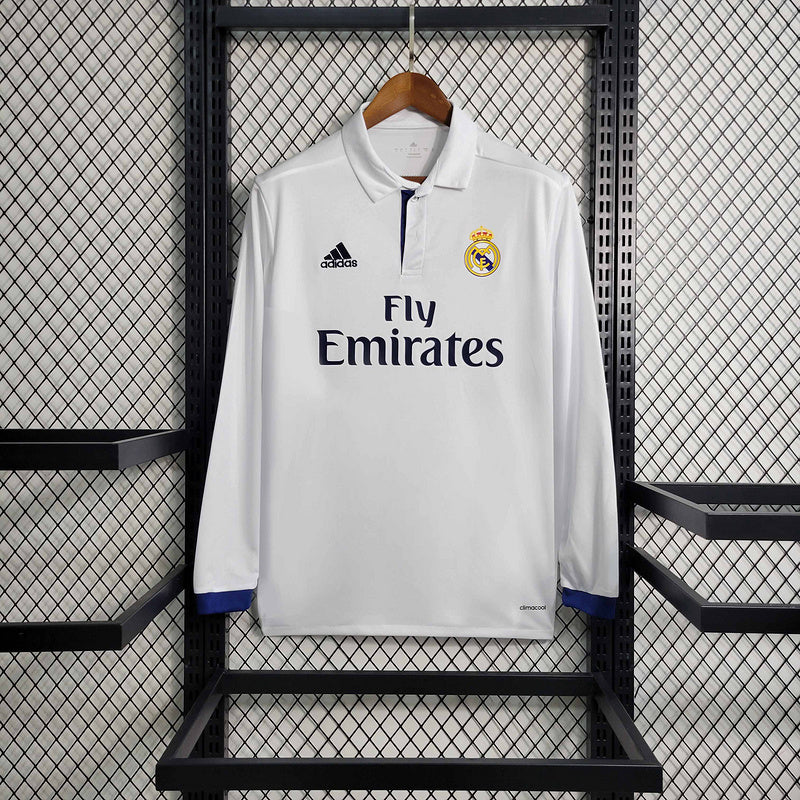 Real Madrid Home Jersey 16/17 Retro Long Sleeve