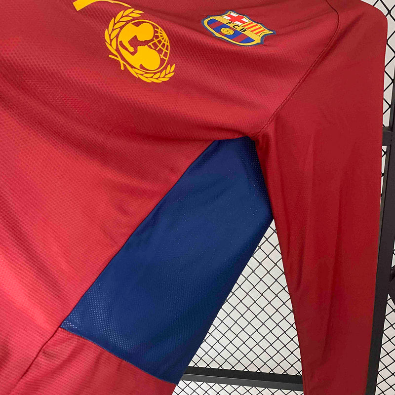 Barcelona Home Jersey 08/09 Retro Long Sleeve Champhions