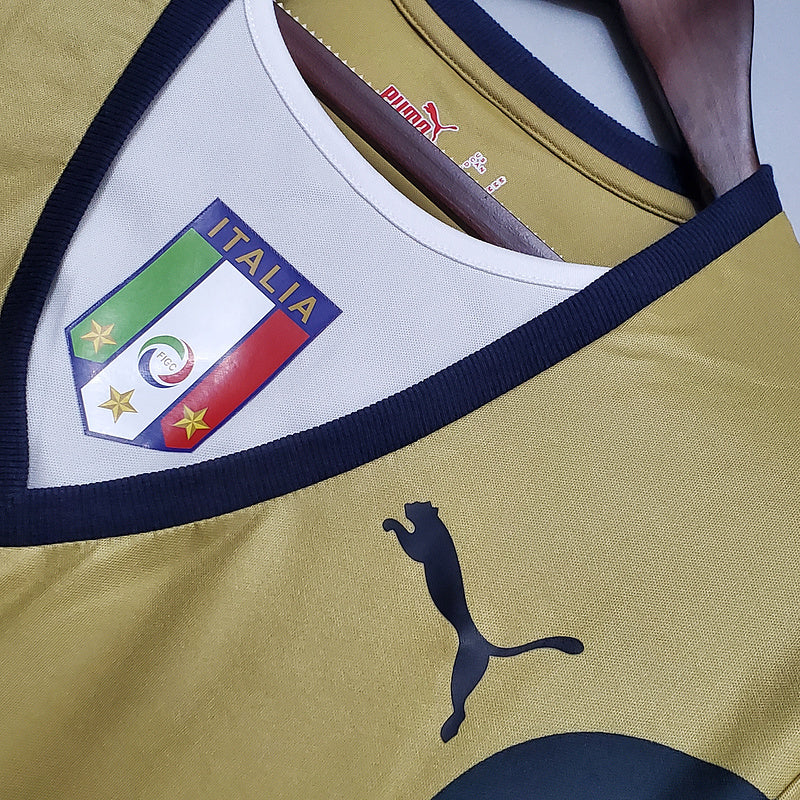 Italy Goalkeeper Golden Jersey 2006 Retro