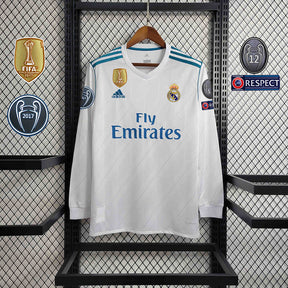 Real Madrid Home Jersey 17/18 Retro Long Sleeve