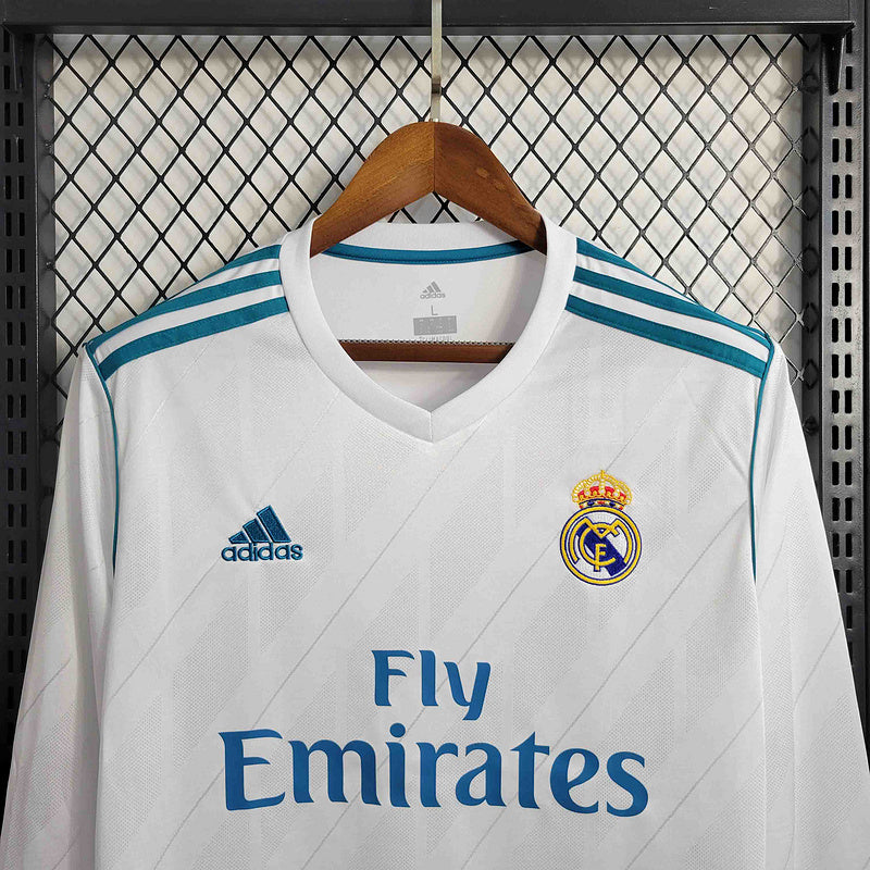 Real Madrid Home Jersey 17/18 Retro Long Sleeve