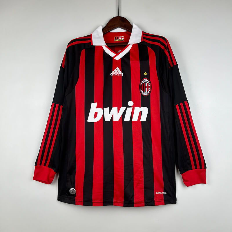 Milan Home Jersey 09/10 Retro Long Sleeve