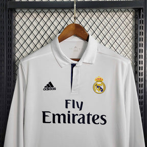 Real Madrid Home Jersey 16/17 Retro Long Sleeve