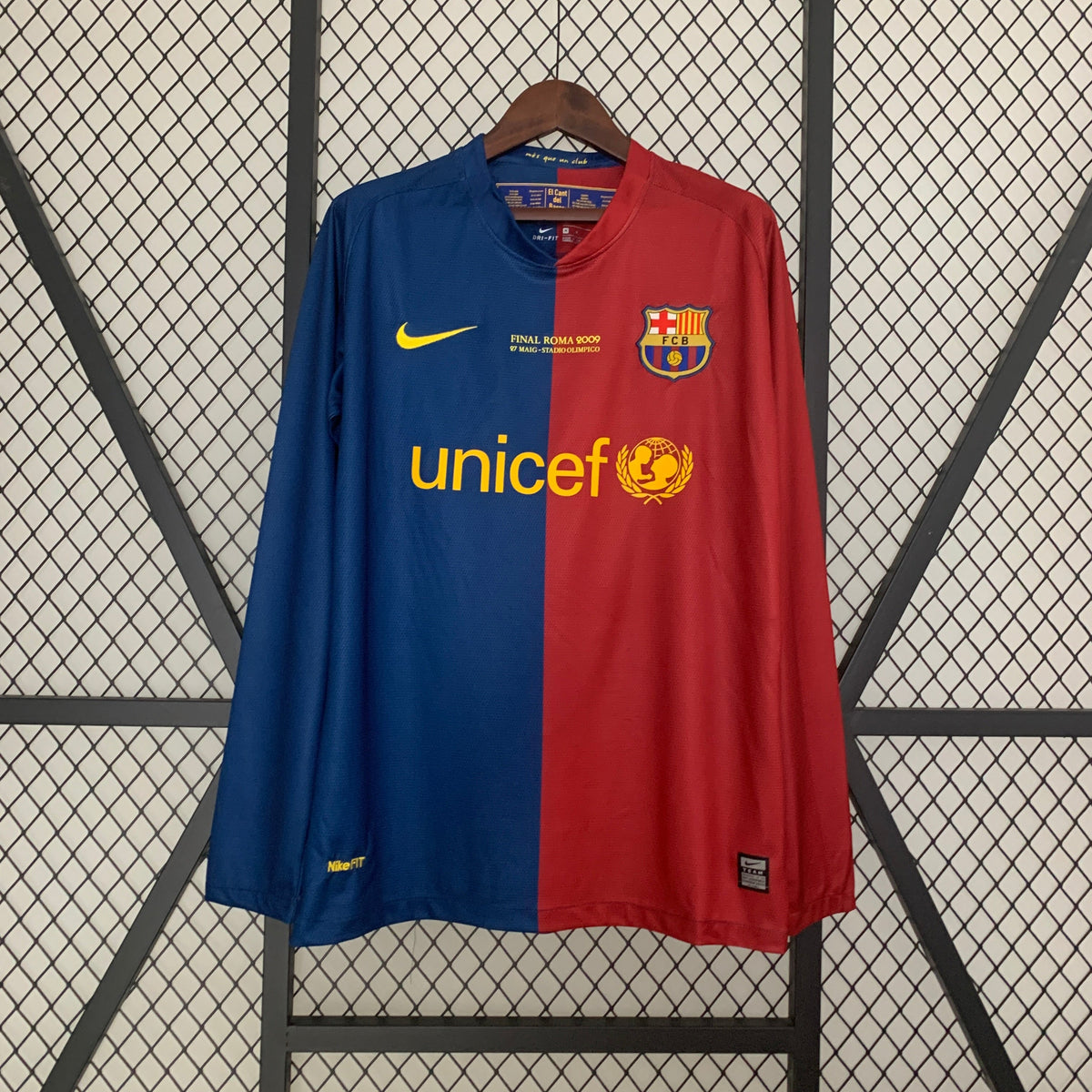 Barcelona Home Jersey 08/09 Retro Long Sleeve Champhions