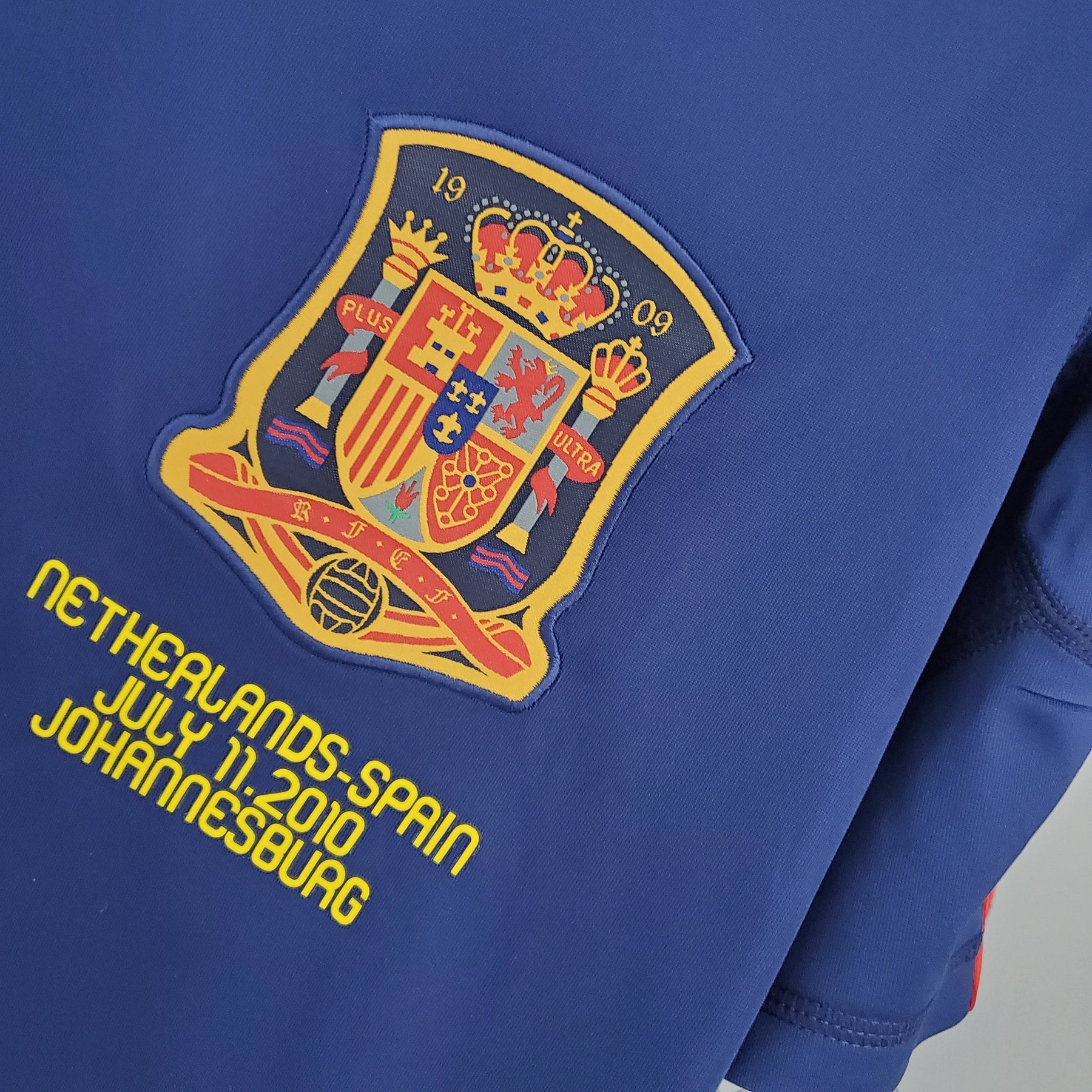 Spain Mundial Home Jersey 2010 Retro Long Sleeve